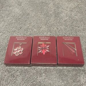 Set of 3 Vintage Marquis by Waterford Icicle Ornaments